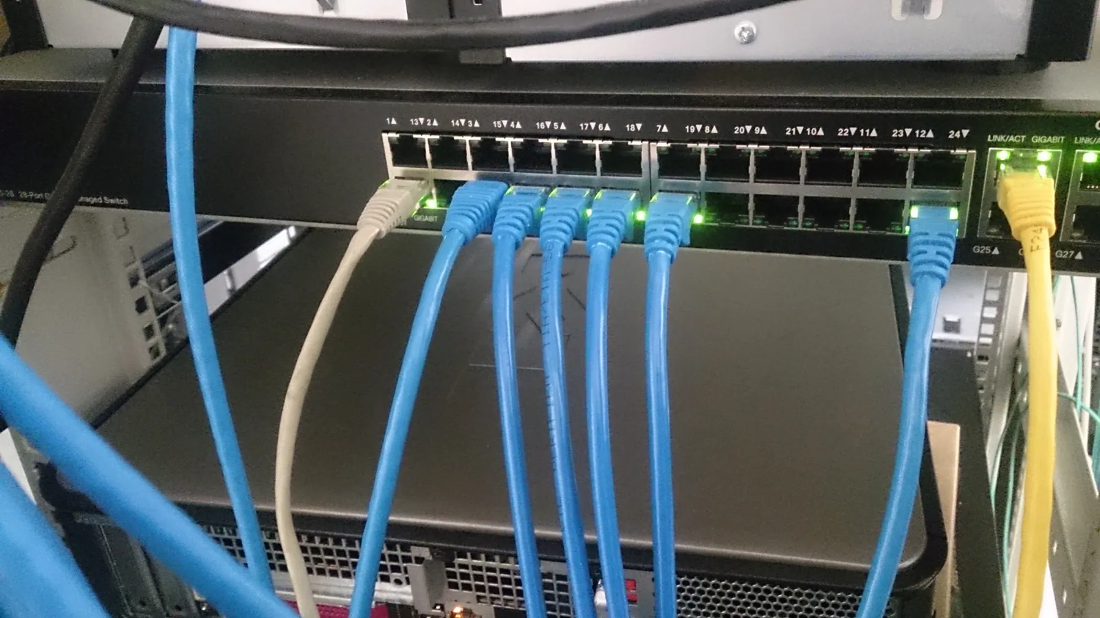 Network switch with patched uplinks