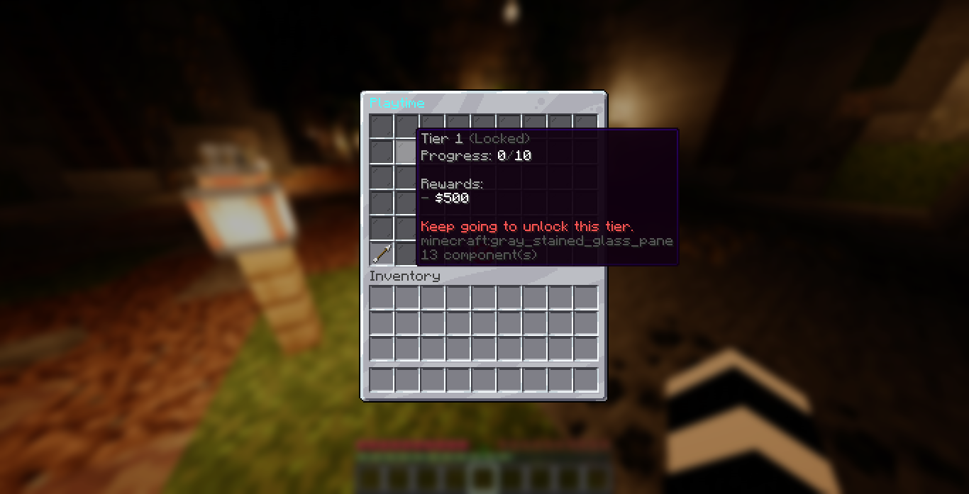 Hovering Tier 1 in a resource menu, showing progress toward the threshold and its reward